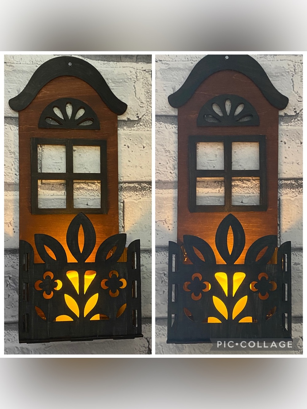 Wall led candle holder